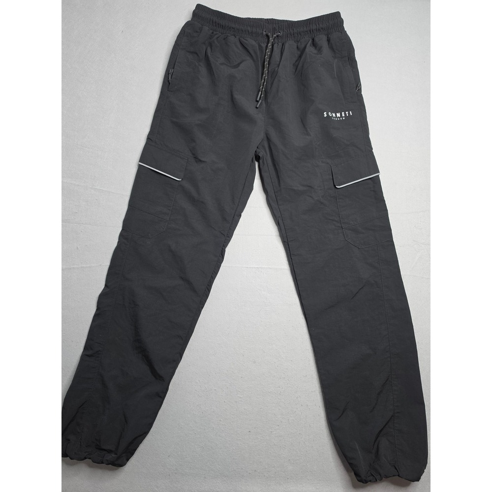 Sonneti London Rock Pants Men's 30 Black Cargo Pocket Standard Fit Streetwear